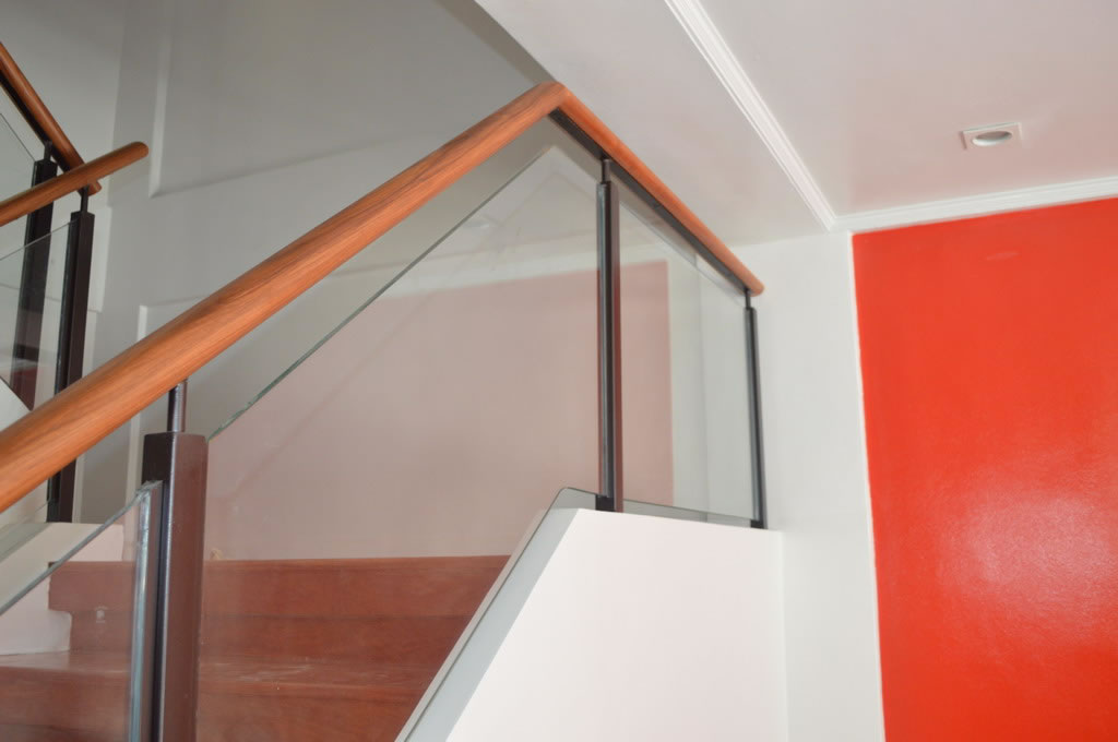 Glass Railing in wrought Iron Frame