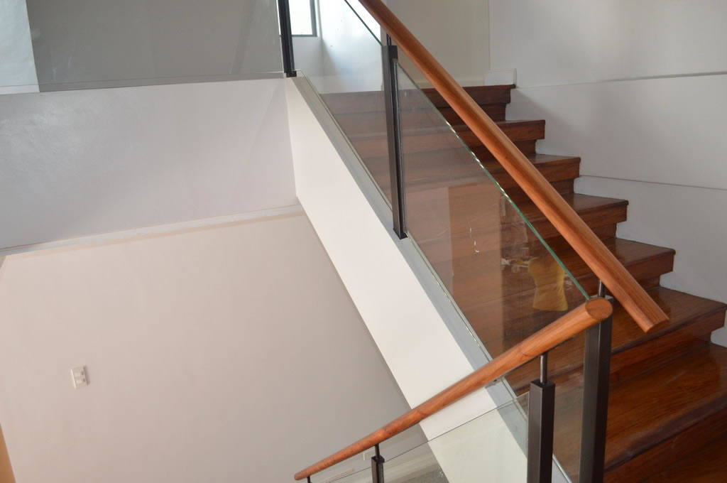 Glass Railing in wrought Iron Frame