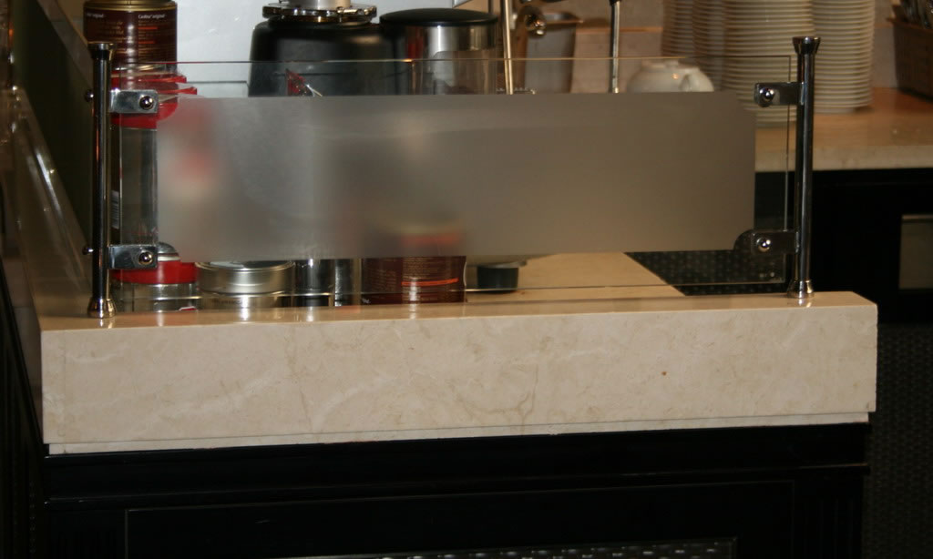 Counter Top Glass in stainless frame