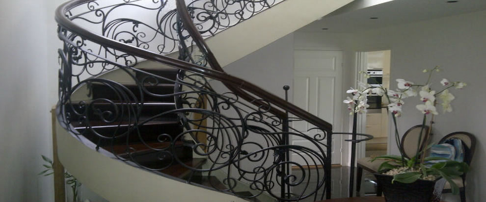 Wrought Iron Winding Staircase