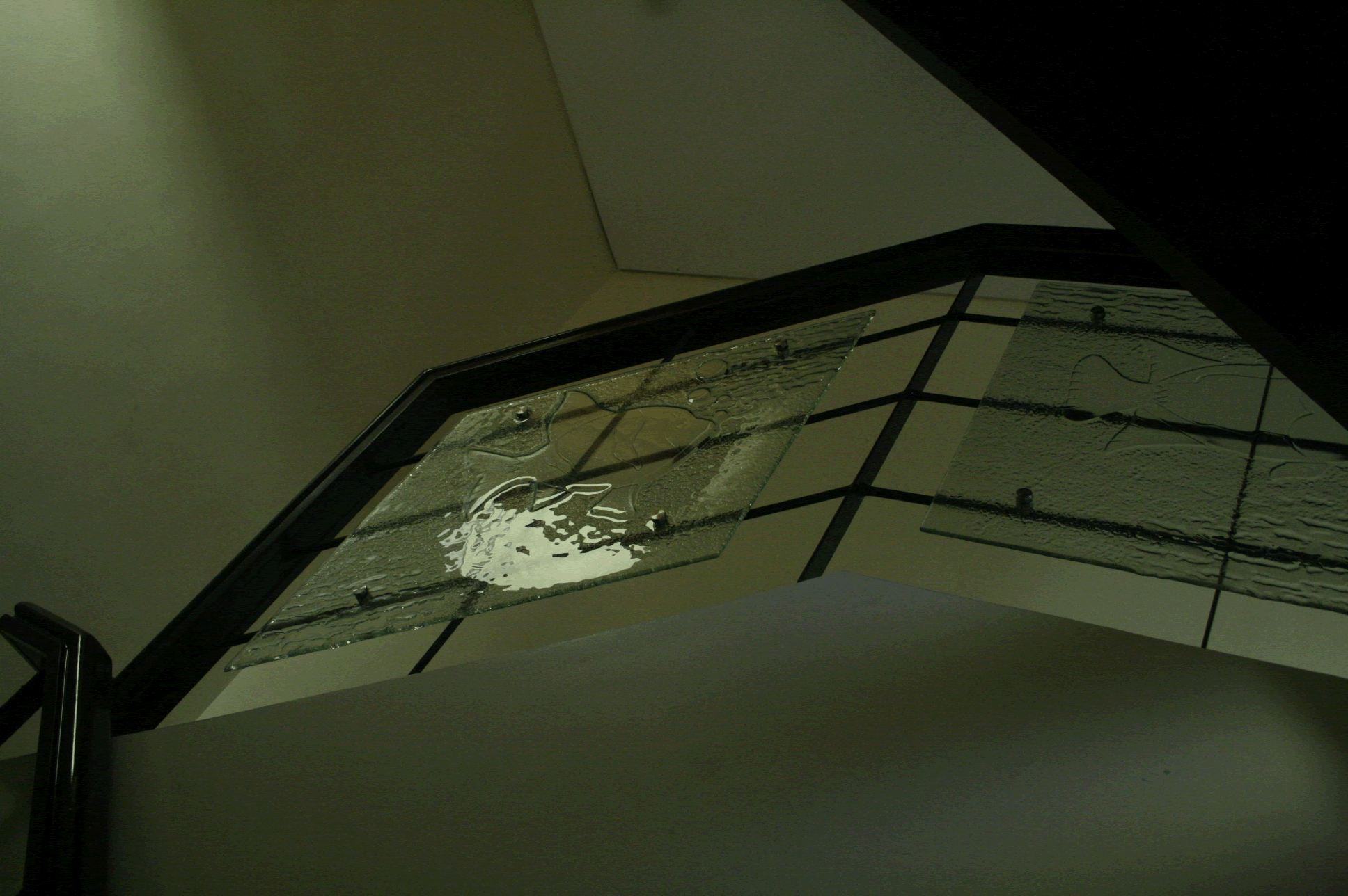 Textured Glass Stair Railing | Glass Railings Philippines, Glass ...