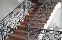 Wrought Iron Stair Railing, Entrance Gate, and False Balcony Railing