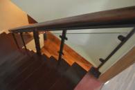 Glass Stair Railing in Stainless Frame